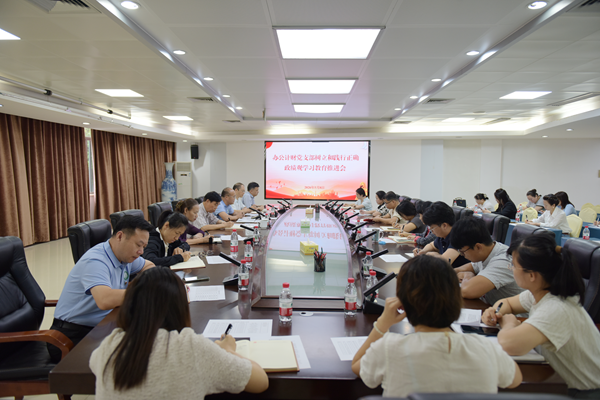 办公计财党支部召开树立和践行正确政绩观学习教育推进会